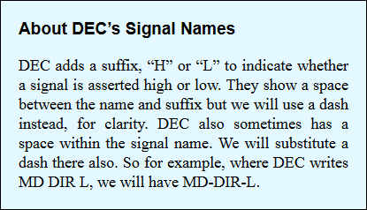 About DECs signal names